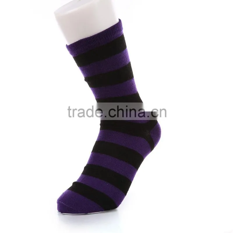 purple+black stripe socks bat socks famous brand socks supermaket socks