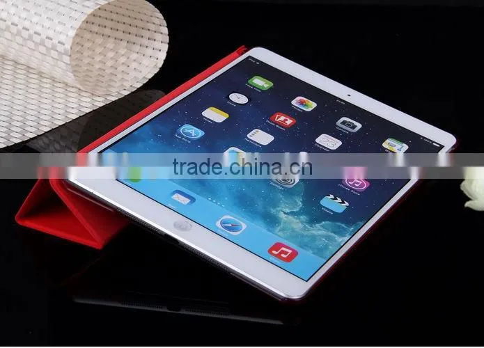 2014 new products Tri-Fold Sleep Smart Case Matte Cover Stand Holder For Apple iPad 5 5th iPad AirD0106