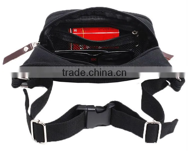 China manufacturer fashion canvas waist pouch for men H0097