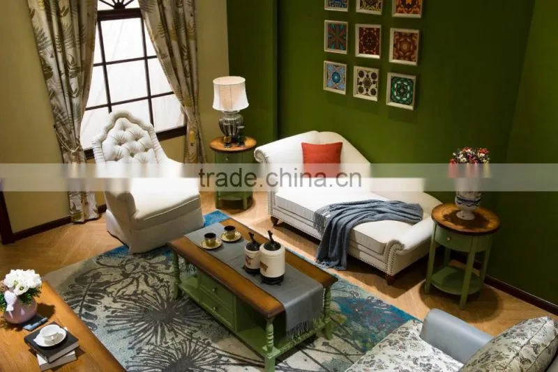 high grade copper nail chaise lounge with wood legs