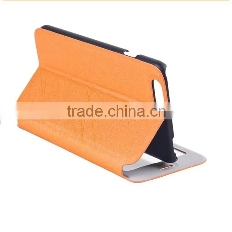 Concise design leather cell phone case for lenovo s850