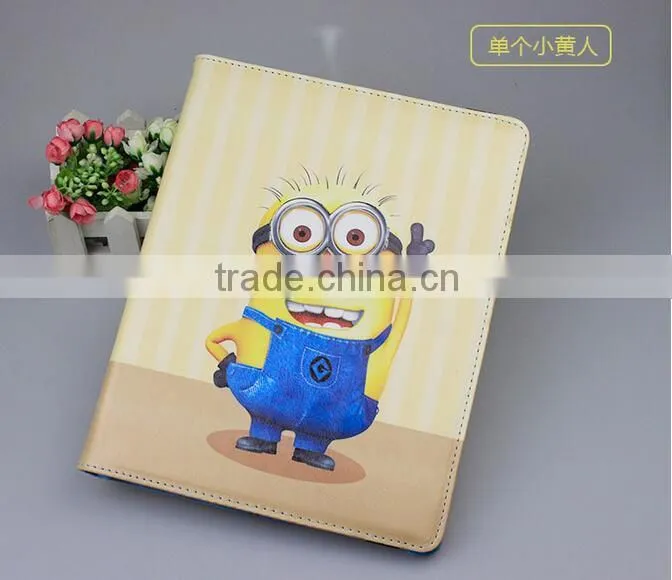For iPad Air 3D Despicable Me 2 Rotation Leather Cover