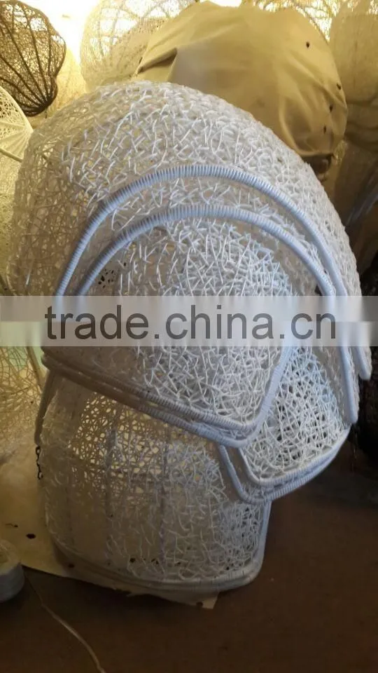indoor white rattan swing chair for living room (YPS086)