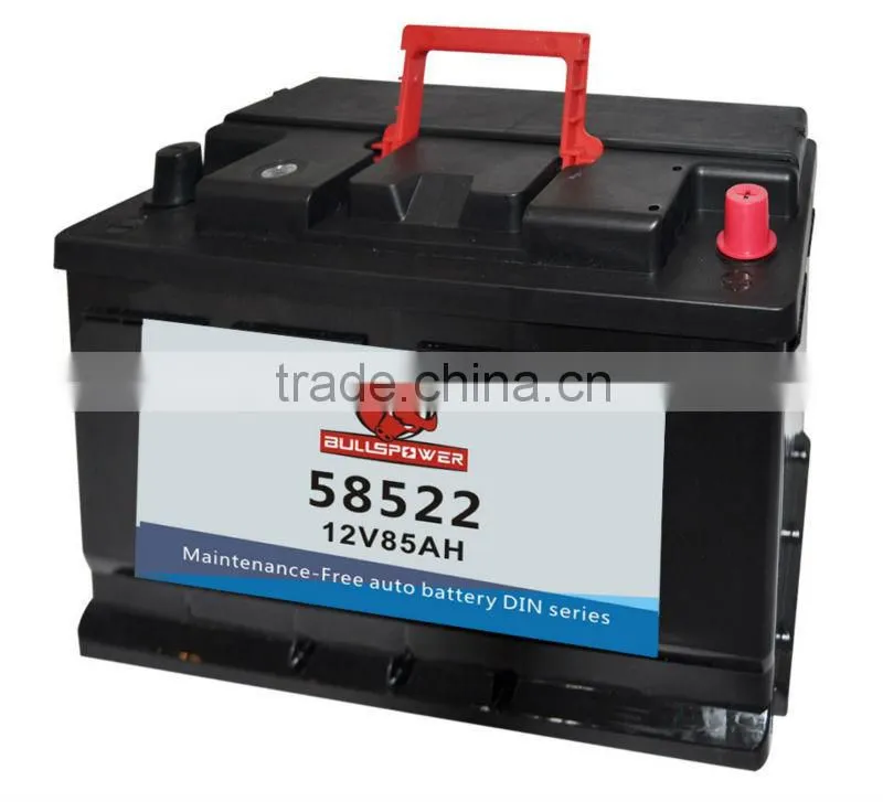 gel battery 58522 DIN Standard 12v85ah battery auto battery rechargeable