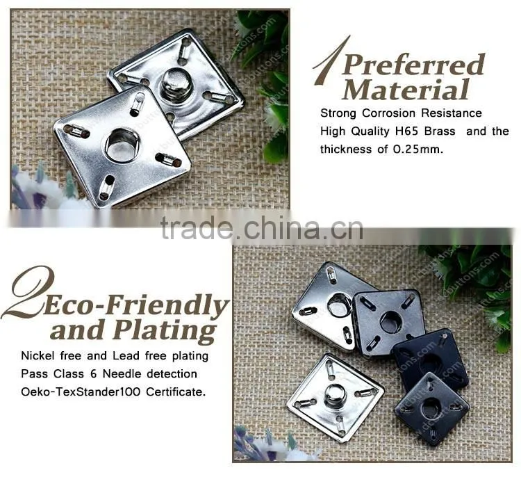 Rectangle Shape 2 Parts Press Button for Coat and Sweater