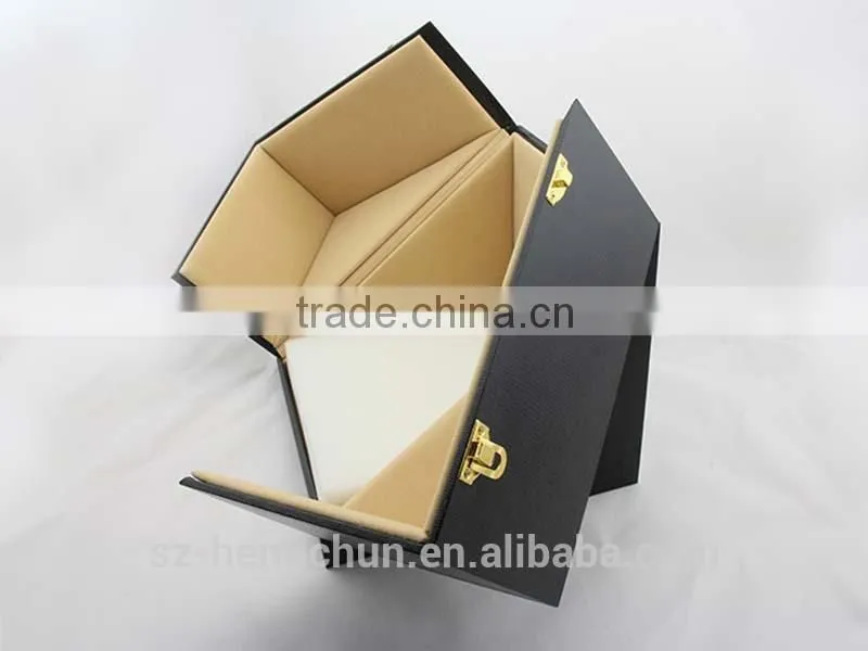 High quality packaging wine glass paperboard box with metal button