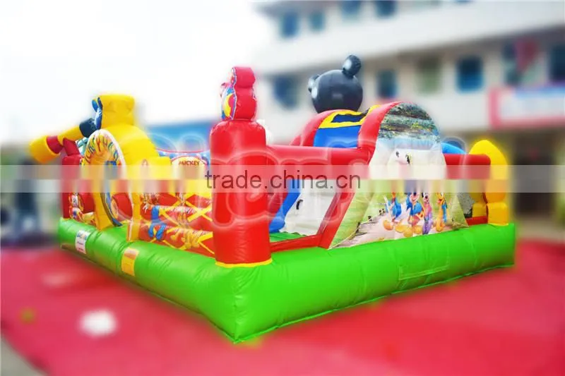 Commercial inflatable mickey mouse park for outdoor