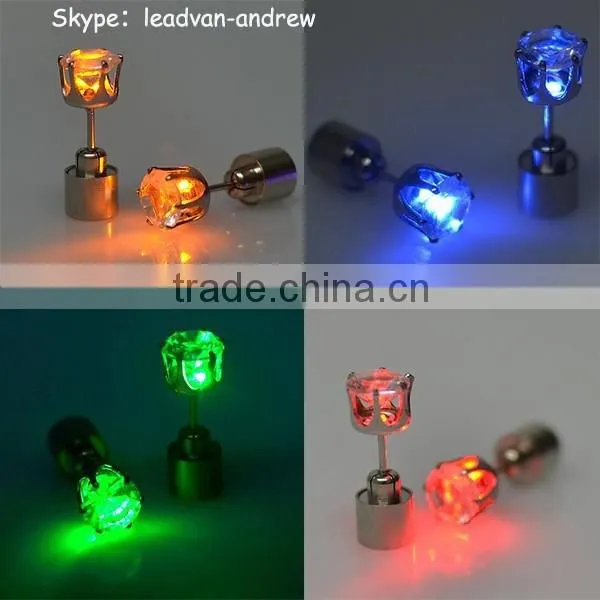 2016 Party Events Supply Novelty Light Up Earrings Colorful LED Earrings