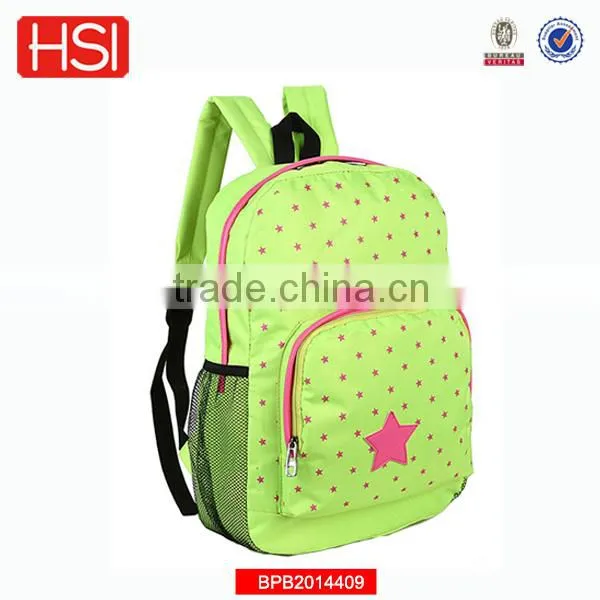 stationery wholesale apple green school bag canvas