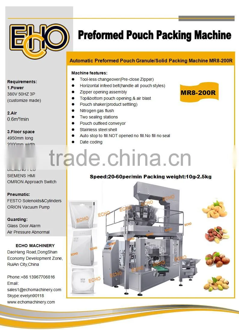 Nuts Stand-up Filling Sealing Machine