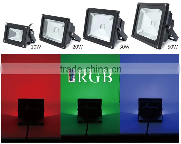 High lumen color changing waterproof outdoor 10w rgb led flood light