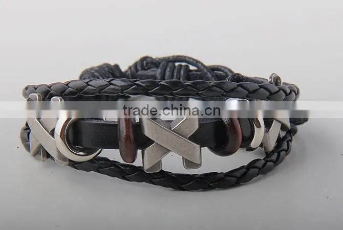 many color available real leather bracelet