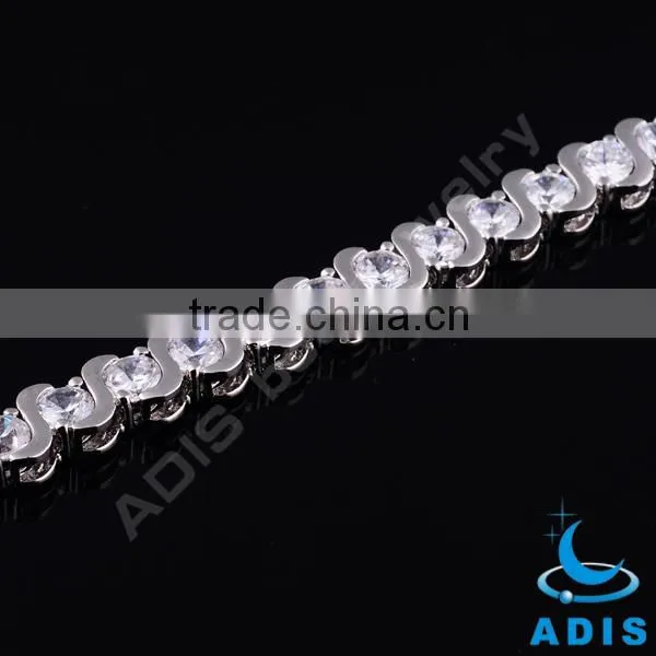 2014 Fashion Silver Plated CZ Brass Bracelets