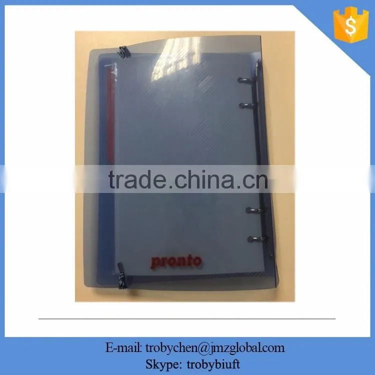 customized transparent plastic ring binder folder