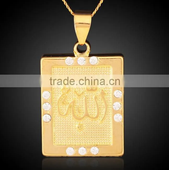 ATHENAA Gold Plated Copper Square Shape Essential Oil Pendant China Importer Jewelry