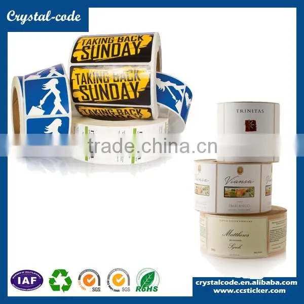 Various materials custom die cut labels self adhesive sticker