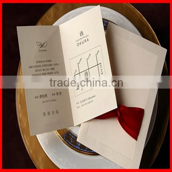 2014 New Fashion High Quality Handmade Hot Sale Wedding Invitation Card