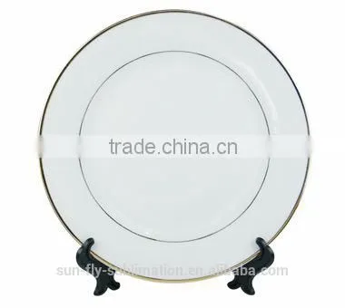 10 Inches Plate with Gold rim/ Beautiful plates/ Nice printable plate/ Plate for sublimation/ Good decorated plate
