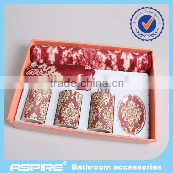 fancy Classic printing ceramic bathroom shower sets