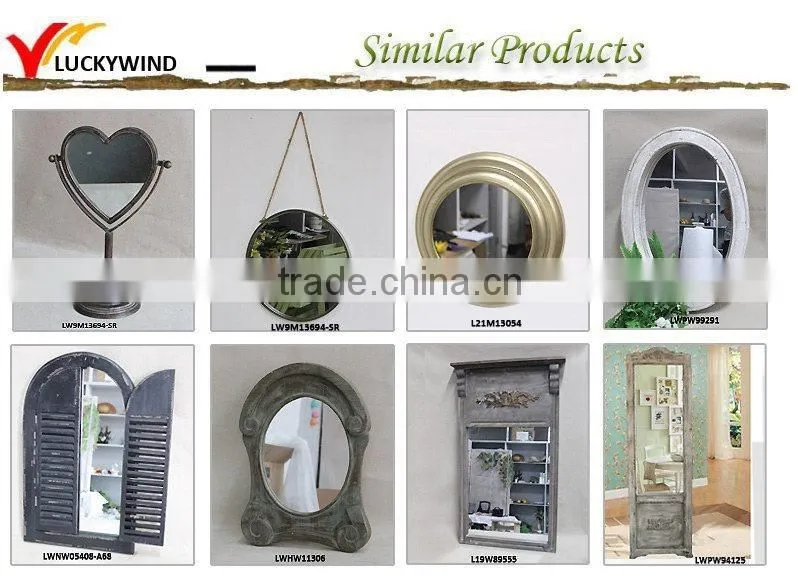 natural wood finish dressing mirror with jewelry cabinet