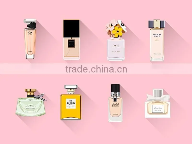 Customize shaped high white glass perfume bottle