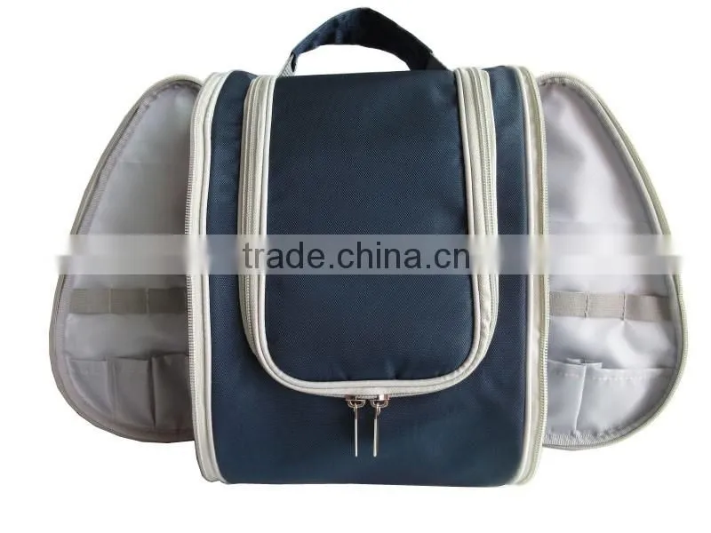Wholesale china factory cosmetic travel bag with compartments