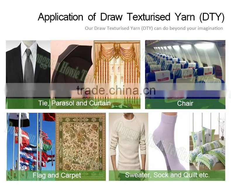 DTY filament 100% polyester yarn for knitting