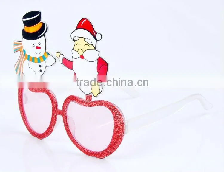 2013 new colorful design Santa Claus party glass