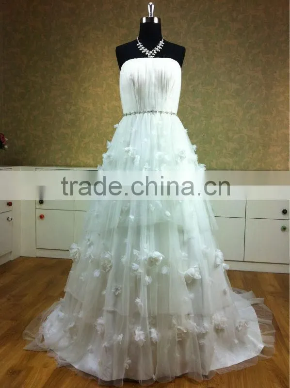 Lovely scoop neckline handmade flower girl dress patterns for wedding dress