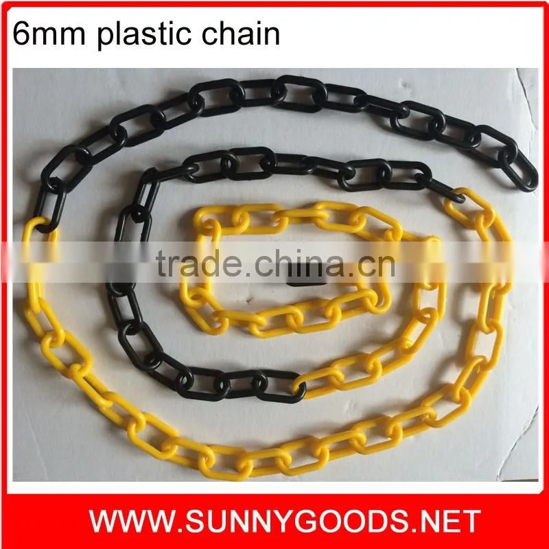 high quality 6mm yellow plastic roller chain