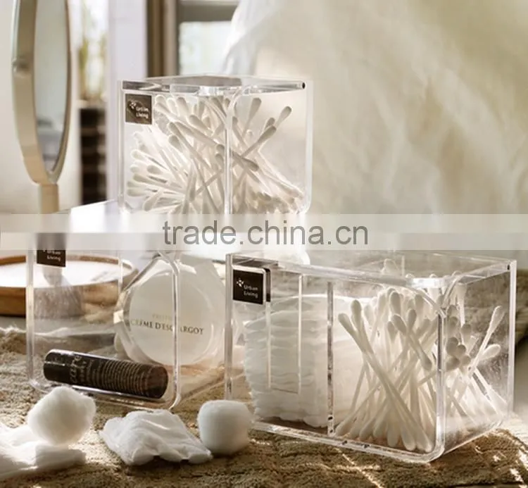 luxuriant in design high clear square acrylic makeup cosmetic storage boxes