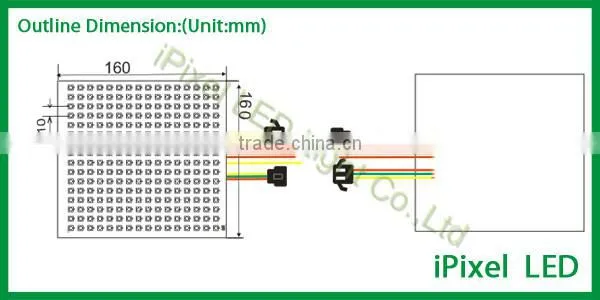 256pixels Non- waterproof DC5V 2812b bendable led matrix
