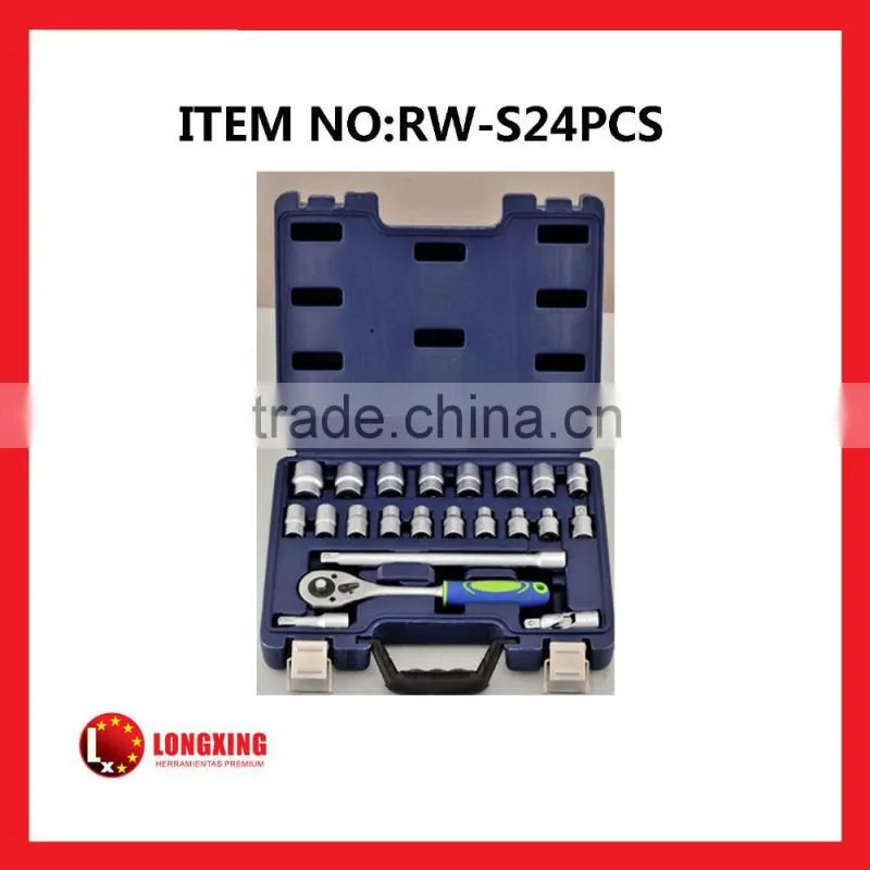 Factory Supply24pcs (1/2")socket wrench tool set for socket wrench set,spanner knife set