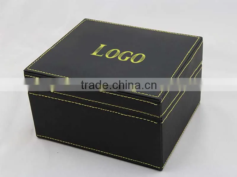 Luxury Pu leather sport Watch Box with leather pillow