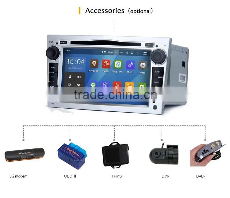 7 Inch Wifi Android 5.1.1 car audio dvd player gps navigation system for Opel Antara
