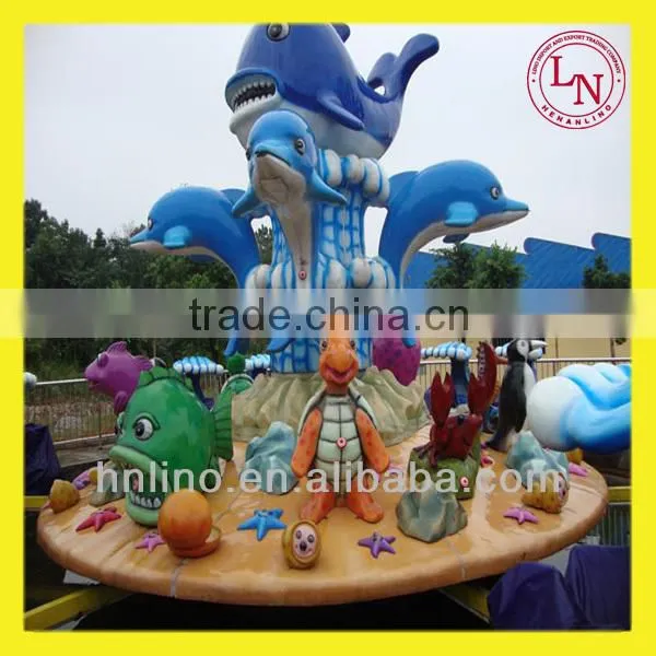 Swing rides amusement park fight shark, fighting on the island, shooting game rides