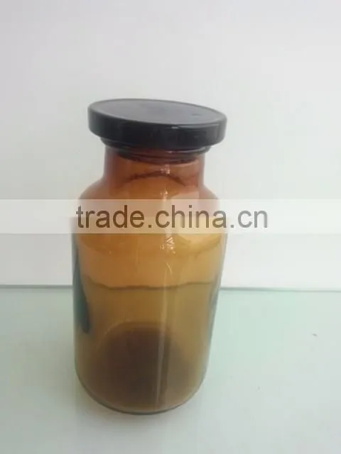 500ml antique apothecary jar amber with seal lid , glass jar with lid