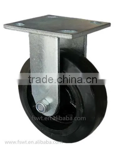 2015 Newest Roller Bearing Double Brake Rubber Industrial Casters