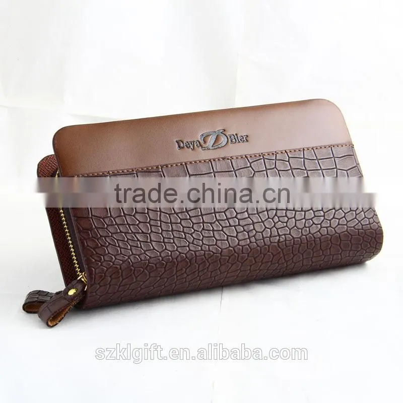 Professional wallet with mobile phone holder violet purse wallet alligator wallet