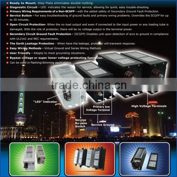 UL Listed T30 Series Ferro-magnetic Neon Transformers