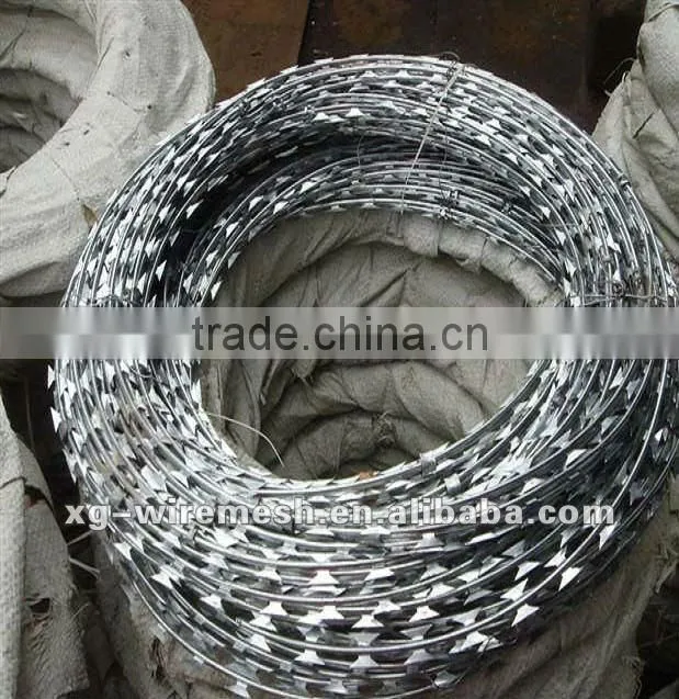 (Manufacturer, BTO/CBT) Galvanized Razor Barbed wire