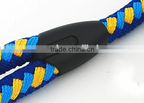 60cm High Quality Factory Price Private Labelling Pet Dog Braided Rope Leash with spring