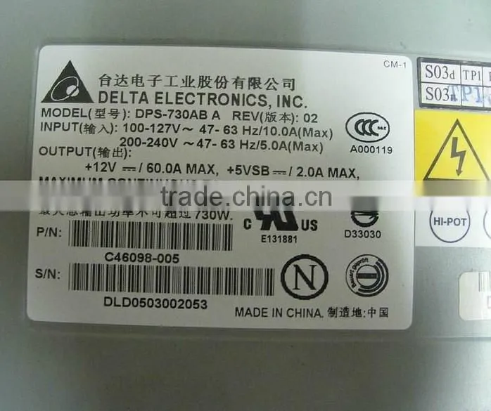 DPS-730AB A 730W Server Power Supply 100% tested 80% new