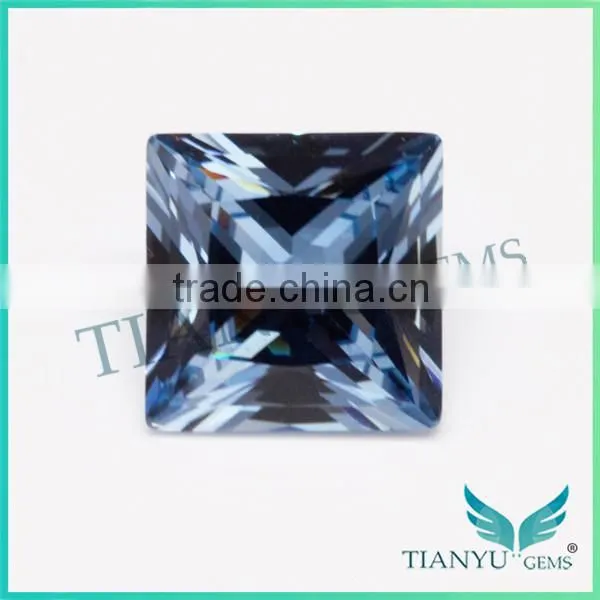 10x10mm light sea blue 106# square princess cut synthetic spinel