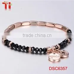 14K gold plated 316l stainless steel bracelet men's women's braided bracelet wholesale fashion jewelry