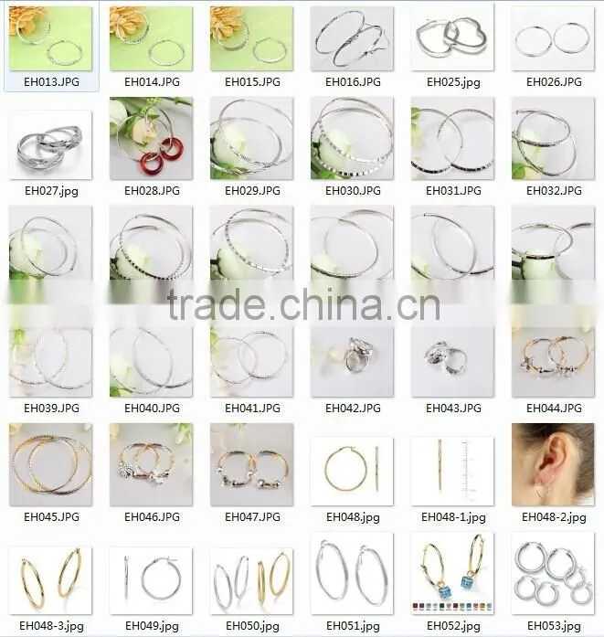 China Supplier 925 hoop earring gold plated