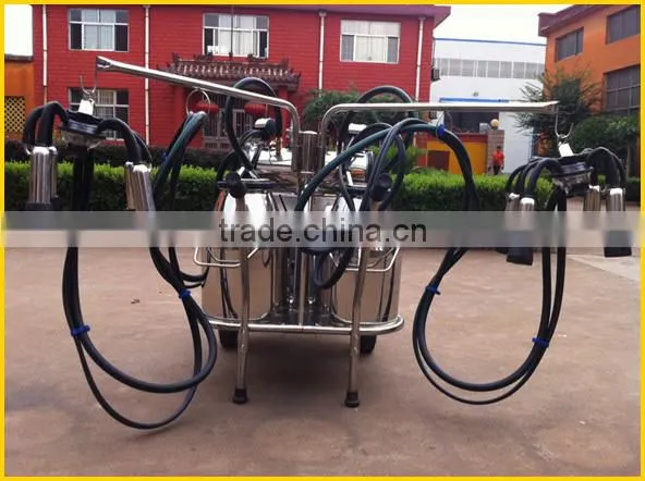 gasoline and electric double buckets cow milking machine