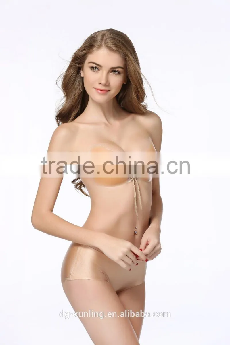 hot sexy water-proof push up stick on silicone bra