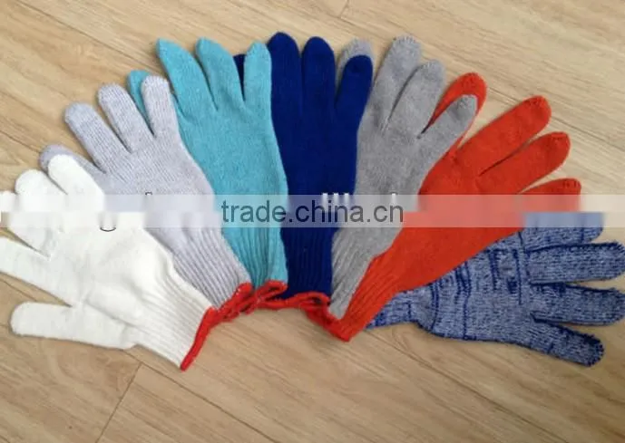 China machinist working gloves, thin work gloves, poly cotton knitted gloves work gloves