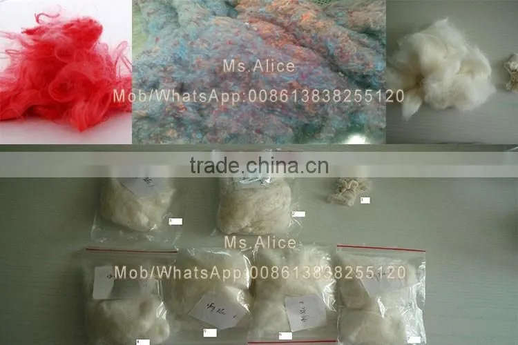 Multi-rollers waste clothing polyester fiber tearing machine